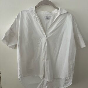 Madewell White Casual Button Down Shirt Relaxed Fit